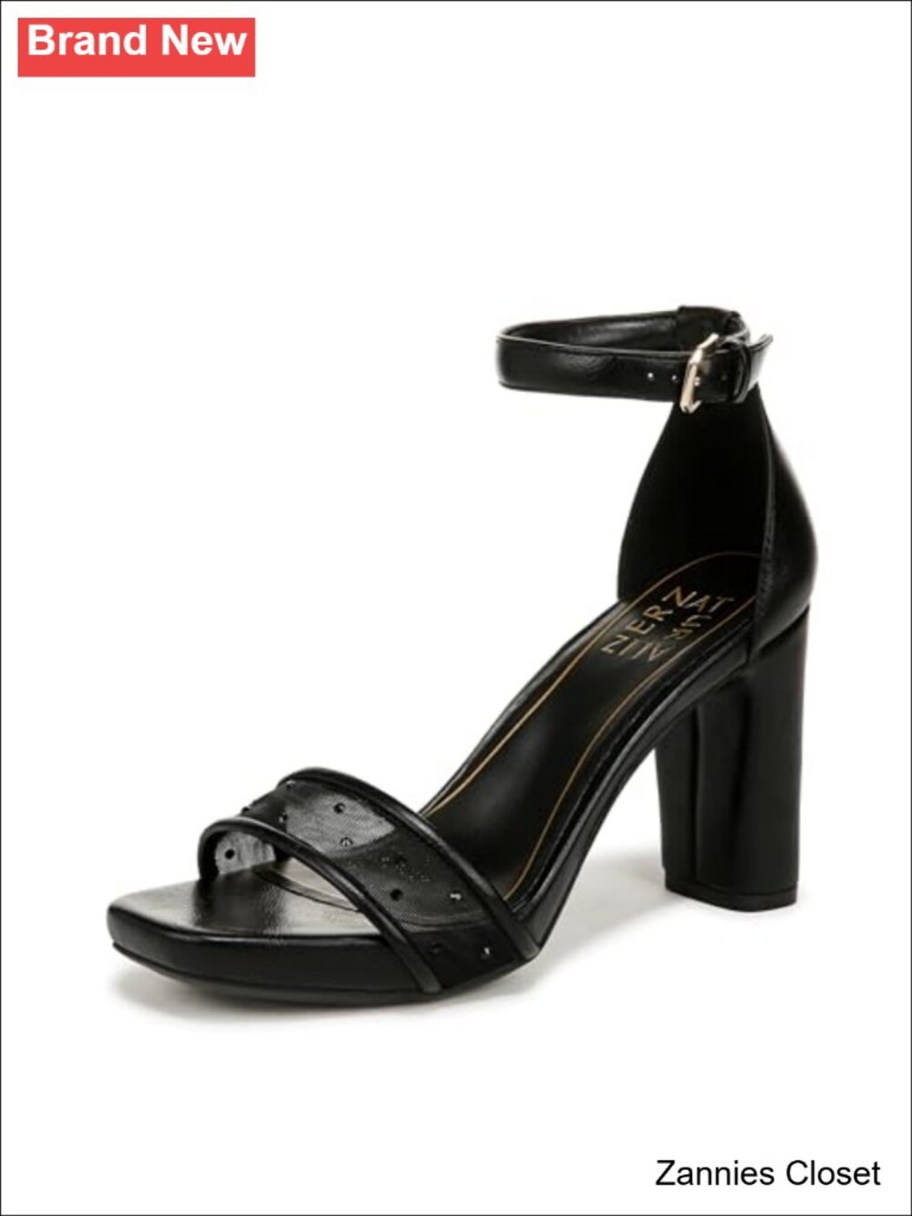 ✨ Naturalizer Joy Sandal Platform Block Heel Ankle Strap Open Square Toe Buckle